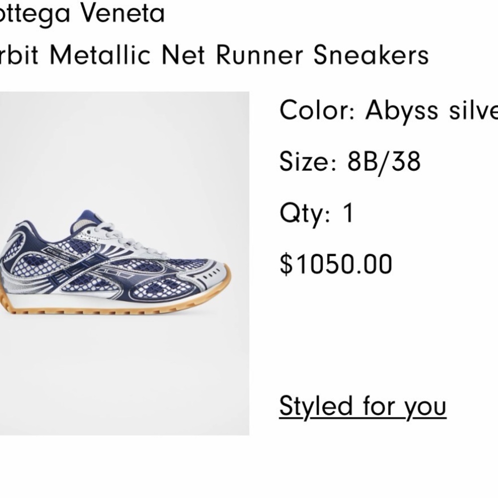 Bottega Veneta Abyss Silver Orbit Sneakers